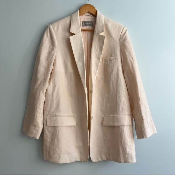 Everlane The Oversized Linen Cotton Blazer Womens 16 Bone Cream - Picture 8 of 15